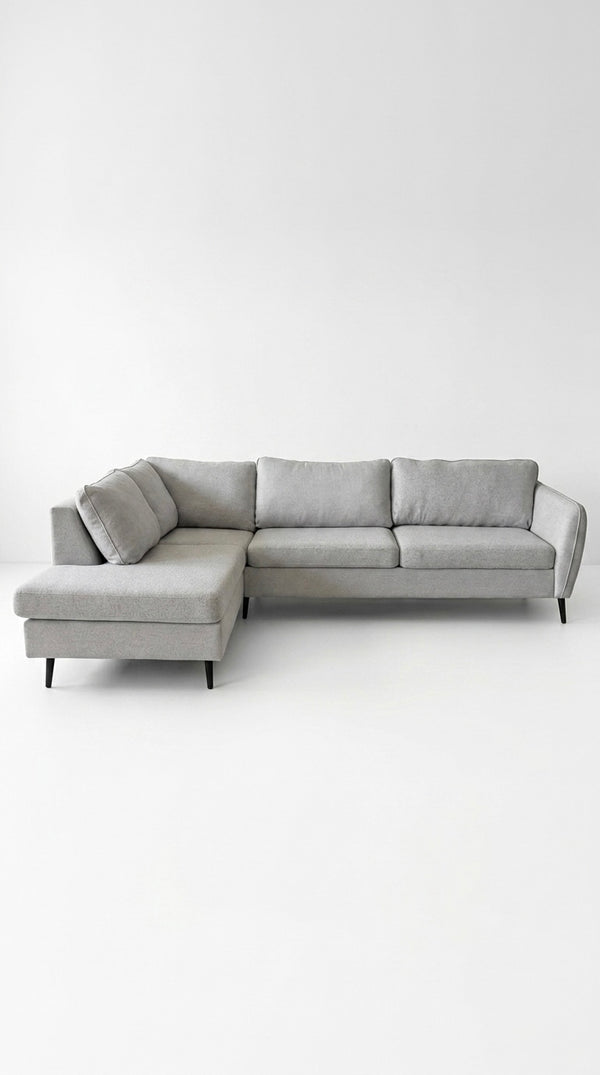 County | 4 sits med schäslong | Grå/Beige